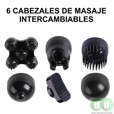 6 Cabezales de Masaje Intercambiables