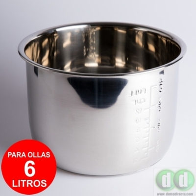Cubeta Acero Inoxidable 6 Litros