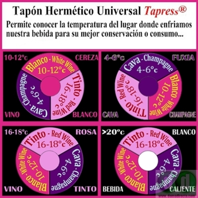 Tapón Hermético Universal con Termómetro