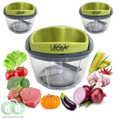 Picadora Batidora Manual de Verduras 650 ml