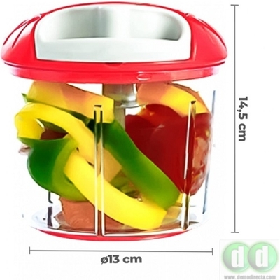 Picadora Batidora Manual de Verduras 1000 ml