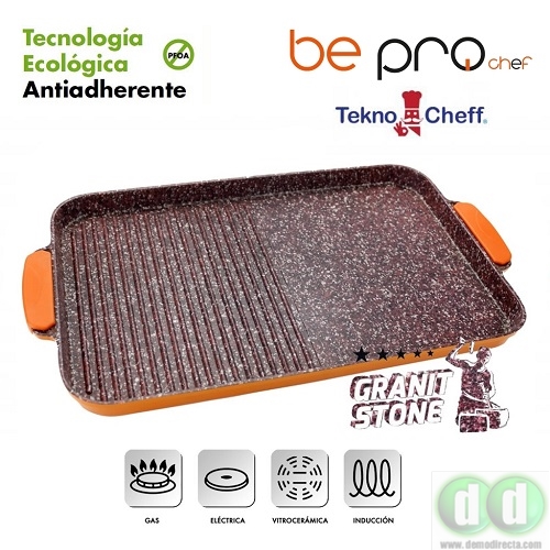 PLANCHA GRILL PIEDRA GRANITO XXL